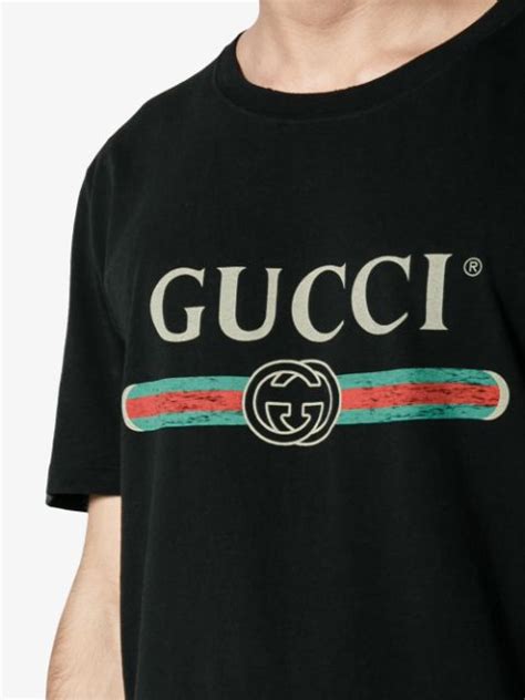 washed t shirt with gucci logo replica|how to check gucci t shirt.